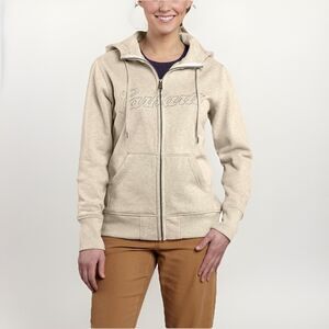 Carhartt Clarksburg Full Zip Hoodie Women’s Medium Tan Heathered Sweatshirt y2k